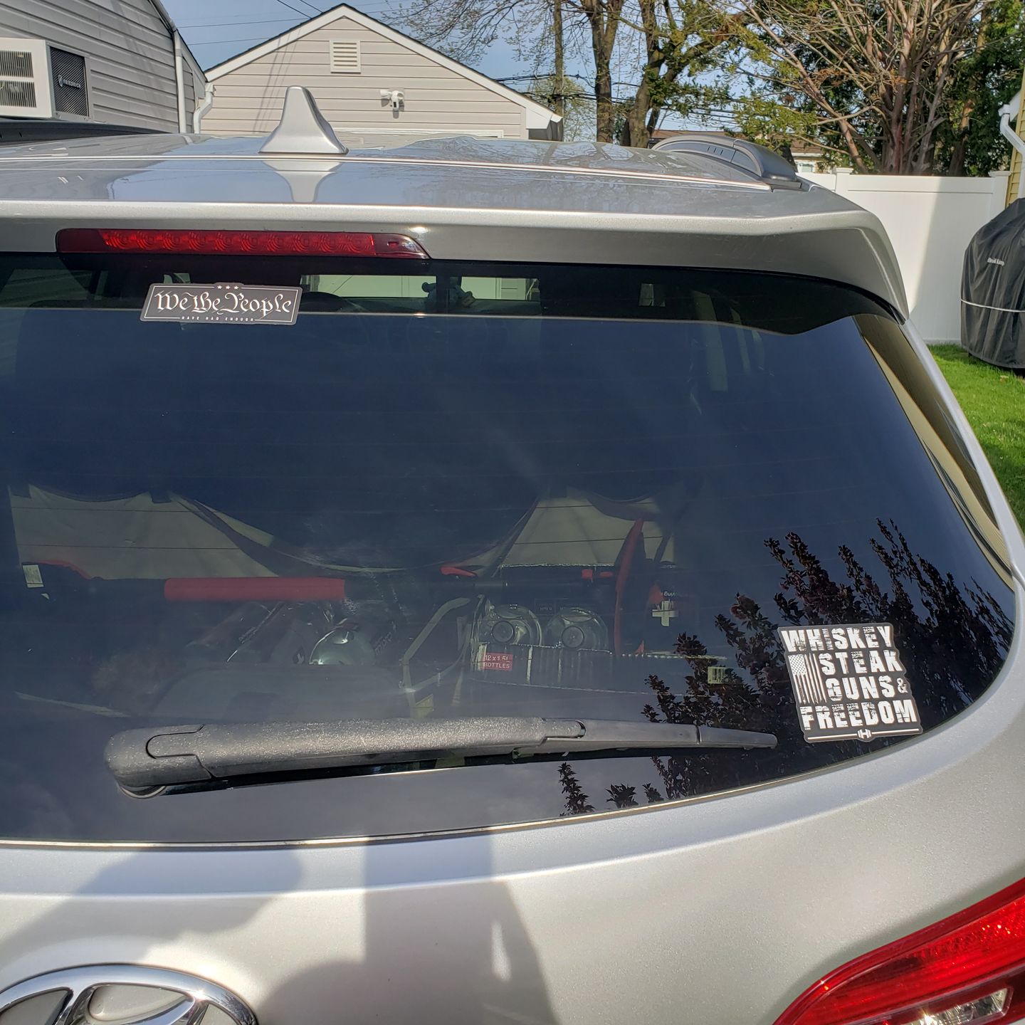 Customer photo review of Whiskey Steak Freedom Decal