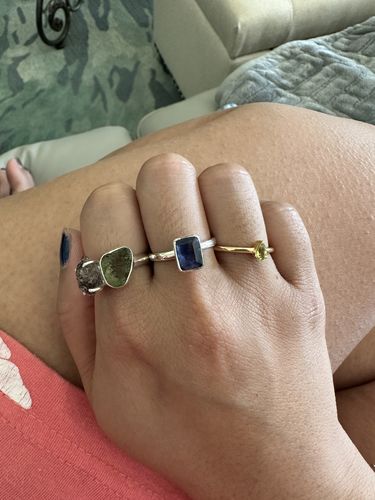 Customer photo review of Peridot Pear-Cut Ring