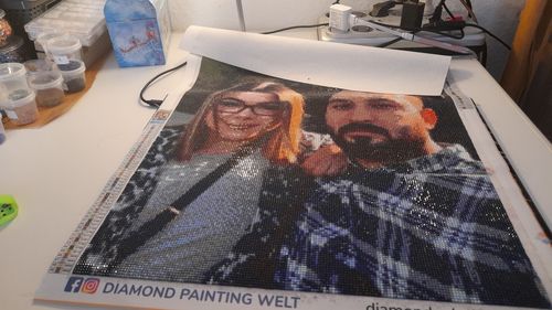 Kundenbewertung mit Foto zu Eigenes Foto Diamond Painting
