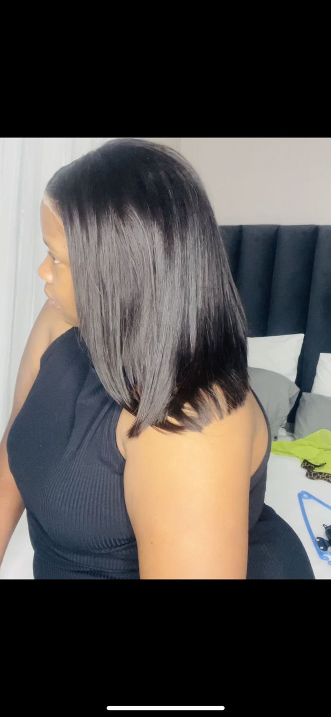 Customer photo review of Machine Made Wigs : Double Drawn Virgin Hair Full Frontal Wig
