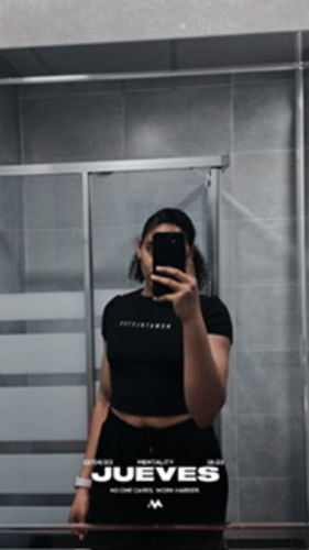 Customer photo review of Soft Fit Crop Top - Black
