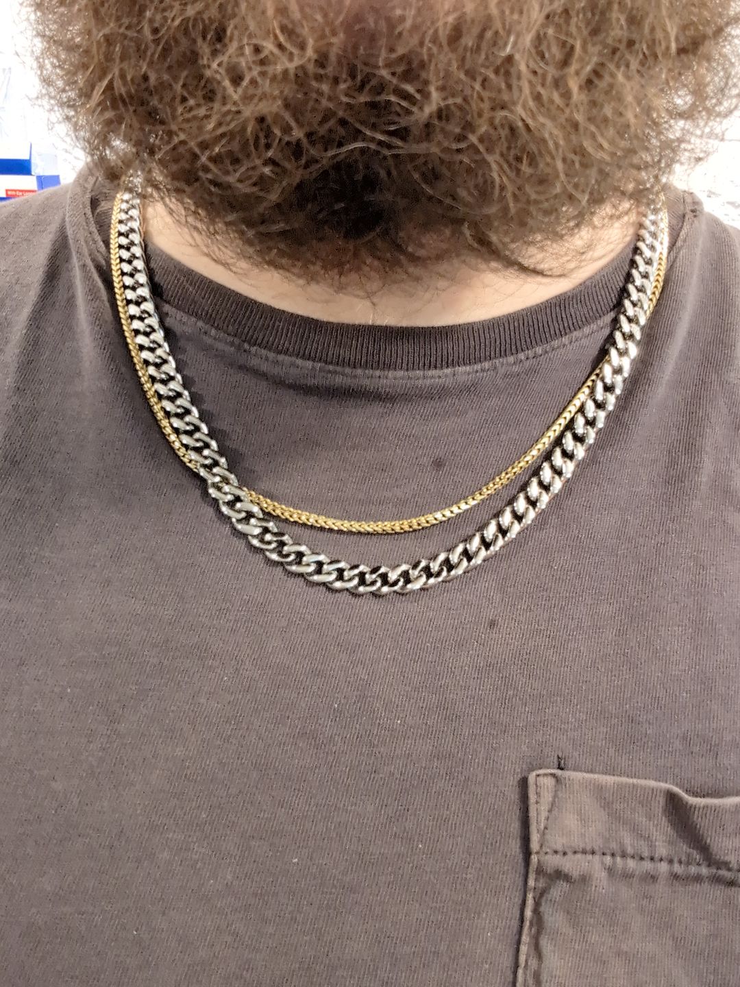Customer photo review of 8mm Cuban Link Engravable Chain