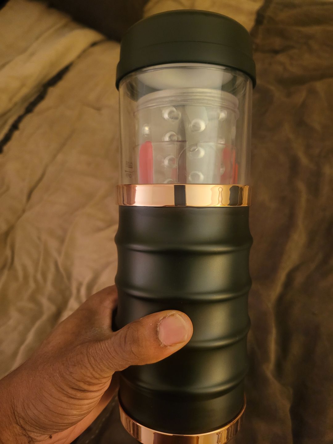 Customer photo review of WARRIOR Auto Thrusting Stroker Automatic Male Masturbator