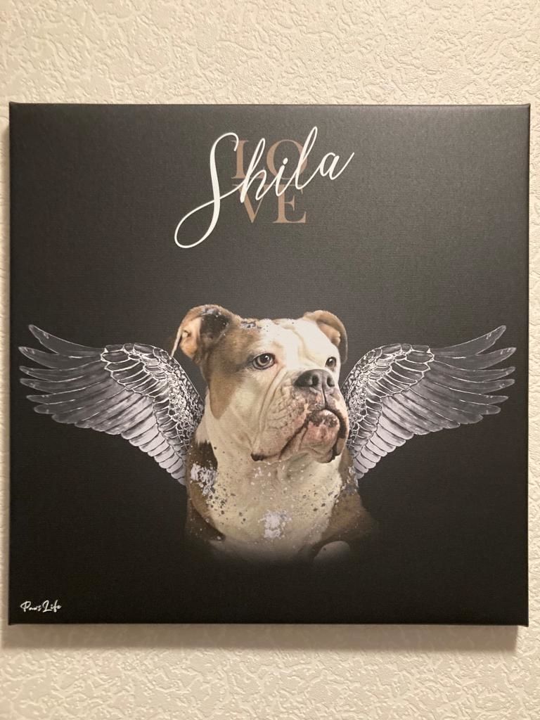 Customer photo review of Personalisiertes Portrait - Silberner Engel Stil