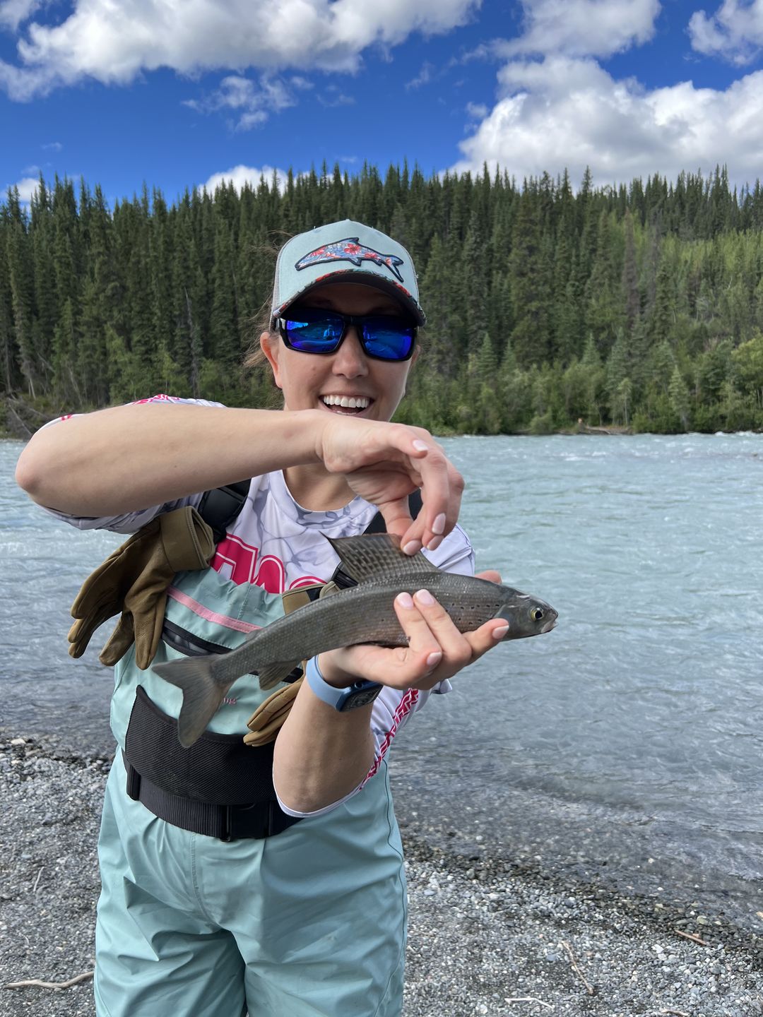 Customer photo review of Beauty and the Bonefish Trucker Hat