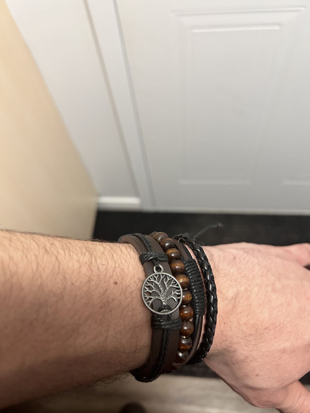 Customer photo review of Yggdrasil - High Quality Leather Bracelet