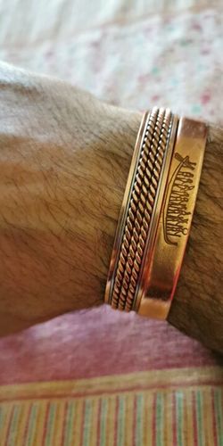 Customer photo review of Keo - Bracelet Jonc Homme Cuivre Magnétique