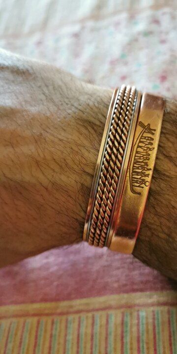 Customer photo review of Keo - Bracelet Jonc Homme Cuivre Magnétique