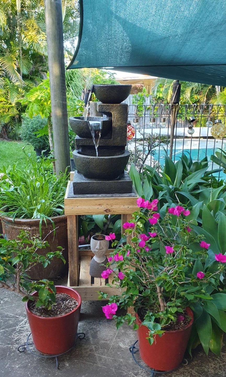 Customer photo review of Carmen 3-Tier Garden Water Feature - Best Seller