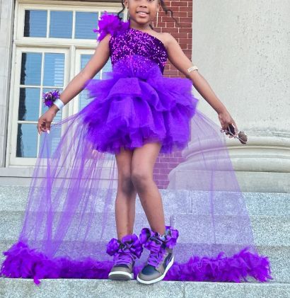 Customer photo review of Purple Sequin on Velvet
