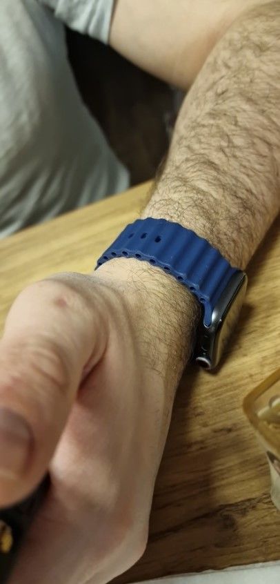 Customer photo review of Ocean Silicone Tubular Strap For Apple Watch Ultra