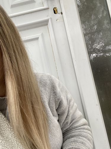 Customer photo review of Notre soin éclaircissant pour des cheveux rayonnants en moins de 5 minutes