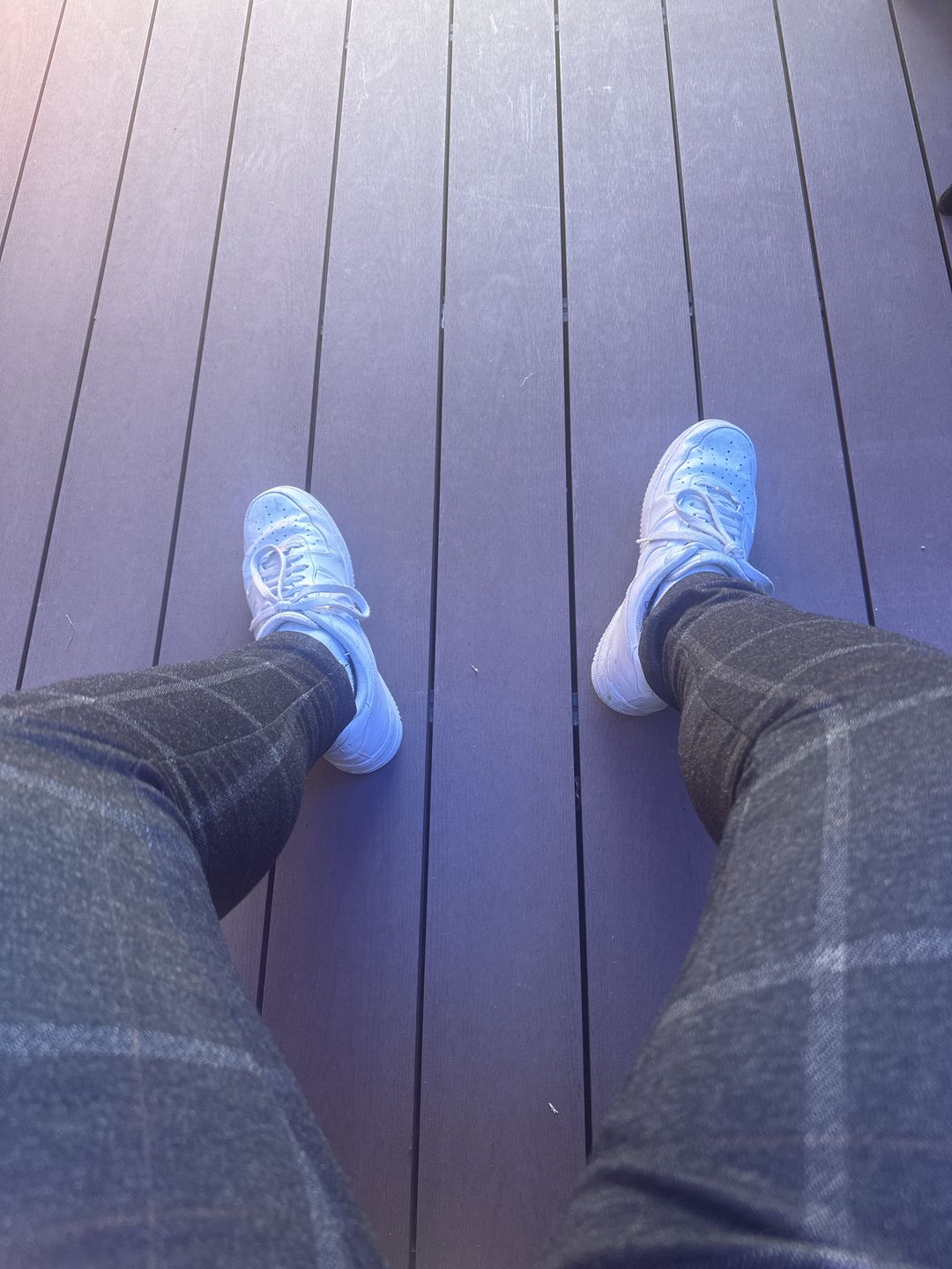 Customer photo review of Ultra Stretch Chino Pants - Skinny Fit - Black Checkered