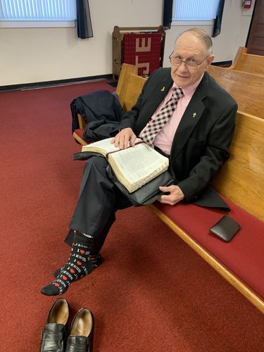 Customer photo review of BibleSocks Favorites | Best Selling Bible Themed Socks