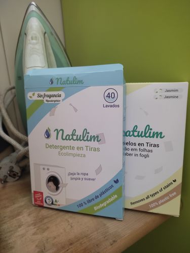Customer photo review of Eco-Tiras de Detergente 40 lavados Natulim