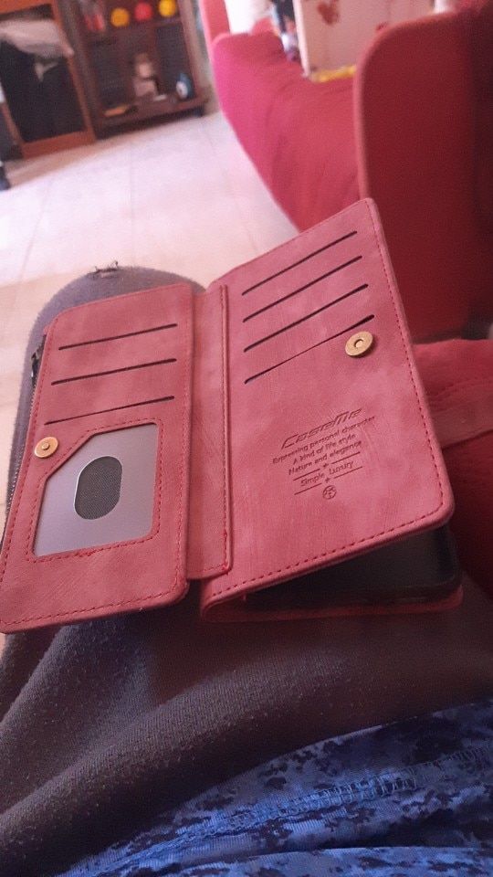 Customer photo review of CaseMe iPhone Detachable Case Leather Zip Wallet Cover Apple