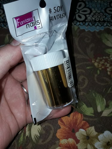 Customer photo review of Foil Dorado Fantasy Nails