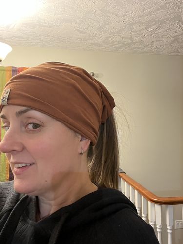 Customer photo review of Monashee Twist ~ Multi Wear 5-in-1 Beanie