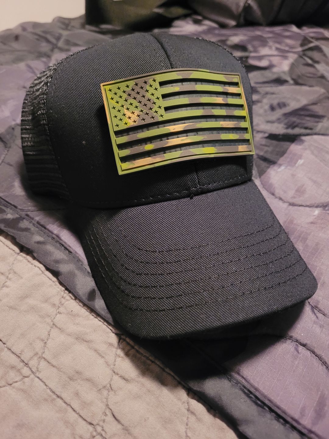Customer photo review of Blended Camo American Flags