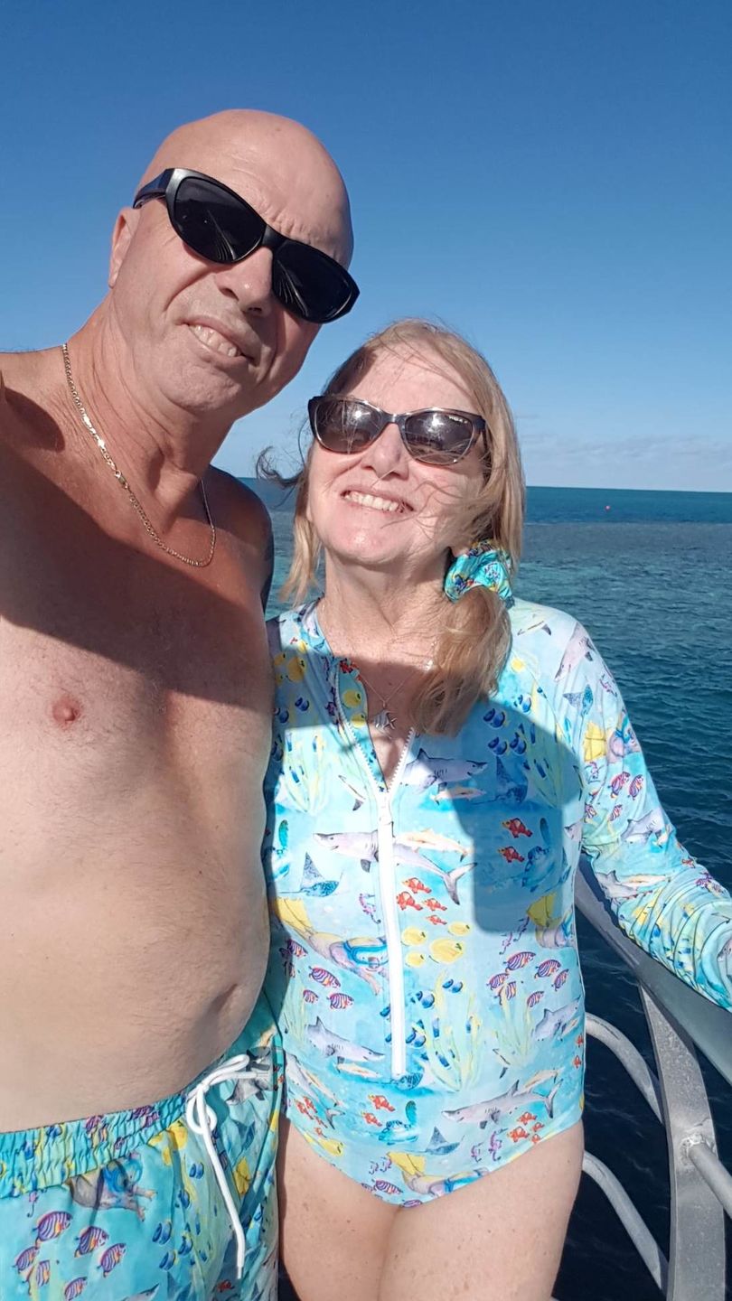 Customer photo review of Great Barrier Reef Women's Long Sleeve Zip Swimmers