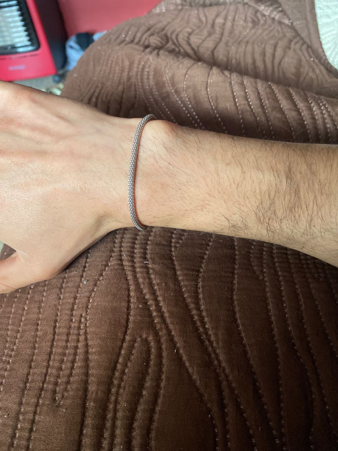Customer photo review of THE SILVER MESH BRACELET