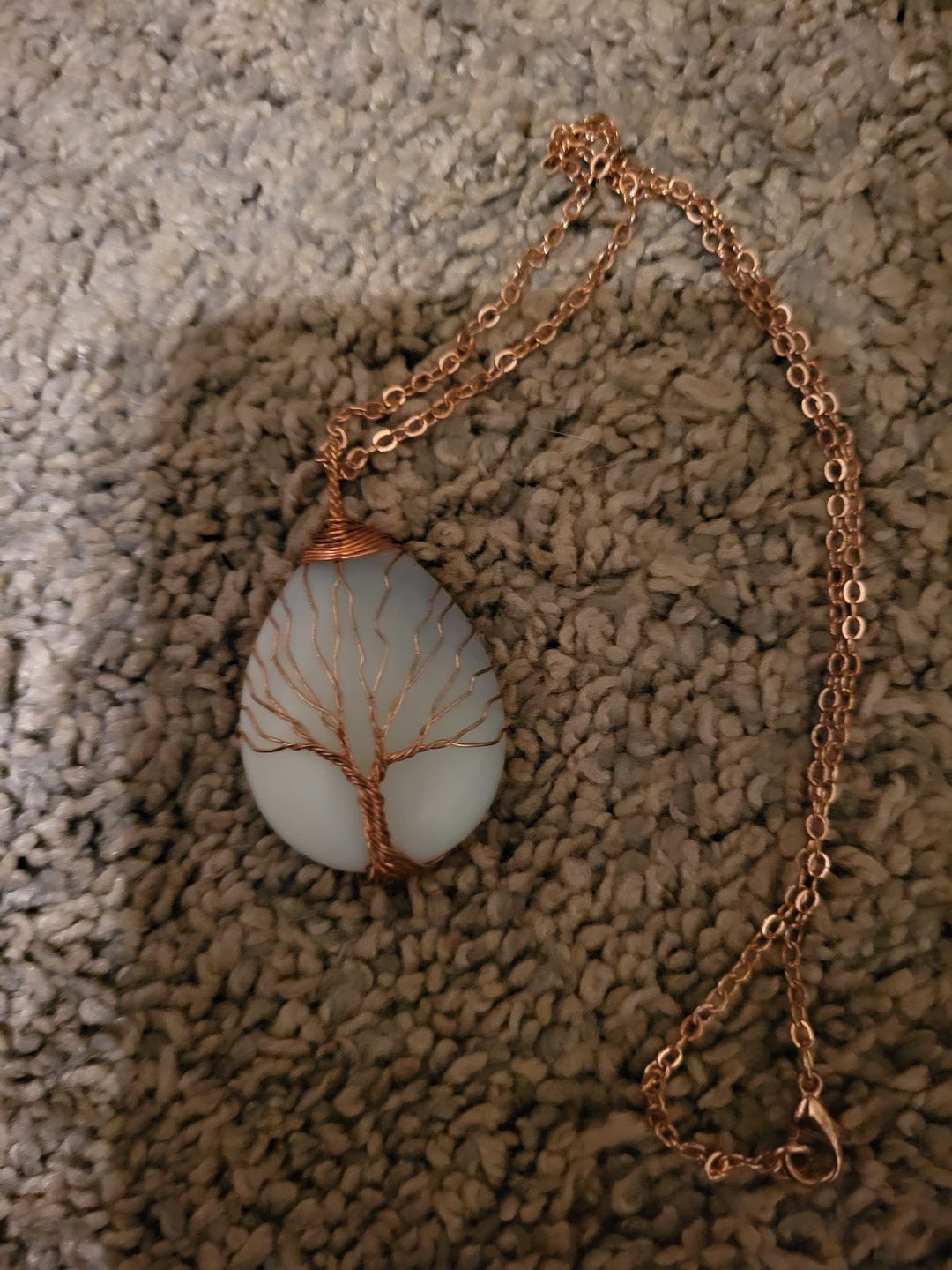 Customer photo review of Handmade Tree Of Life Opalite Necklace