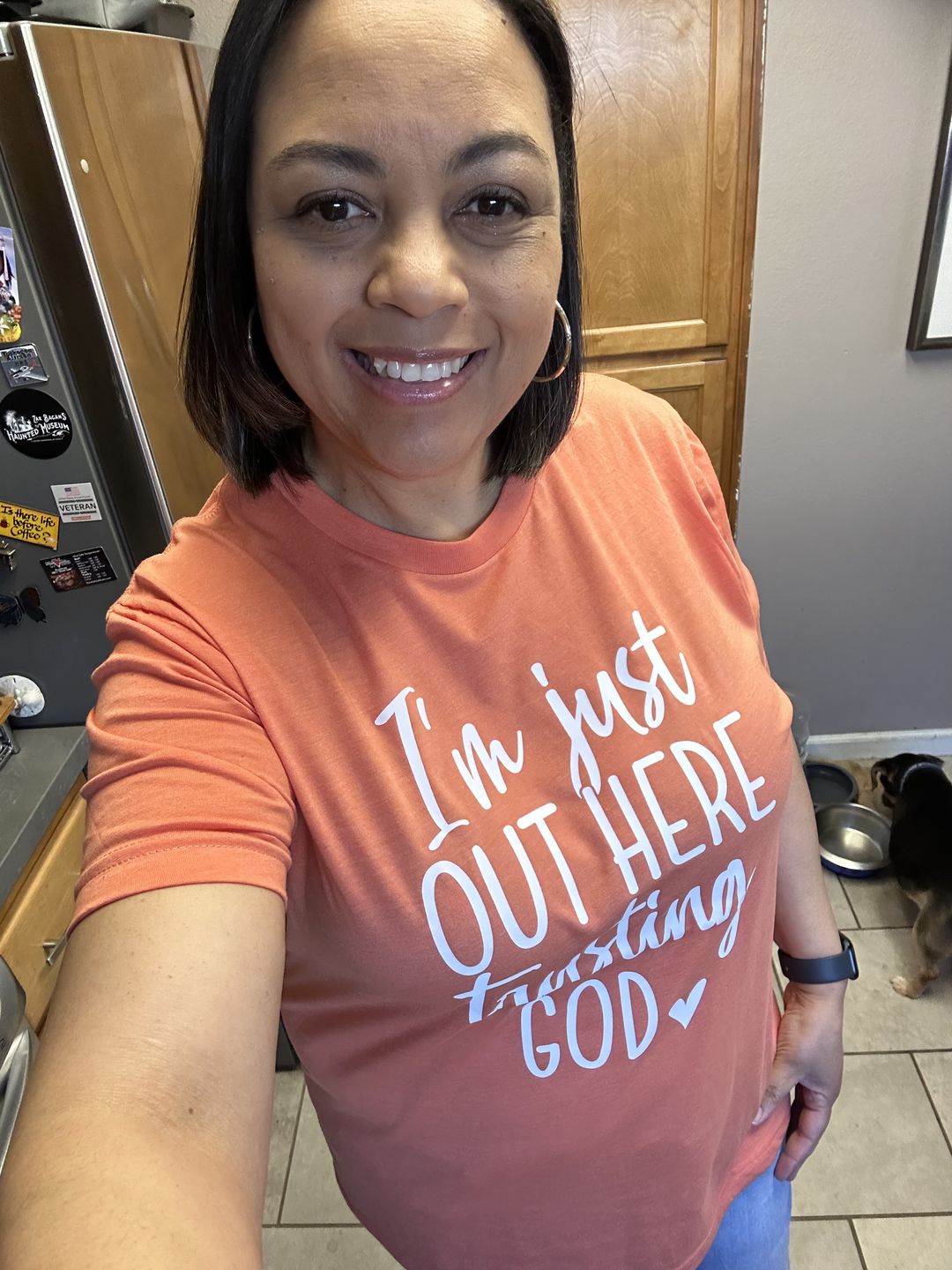 Customer photo review of Out Here Trusting God