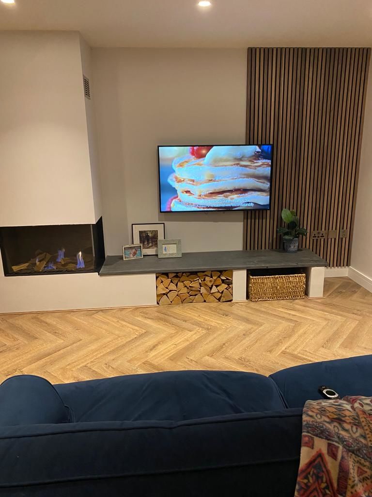 Customer photo review of SlatWall Acoustic Walnut