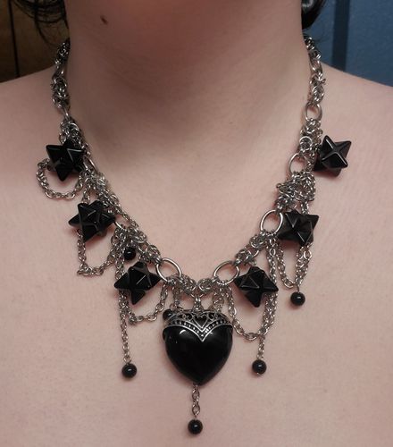 Customer photo review of Obsidian Adornment Chain