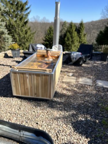 Customer photo review of Wood Burning Hot Tub