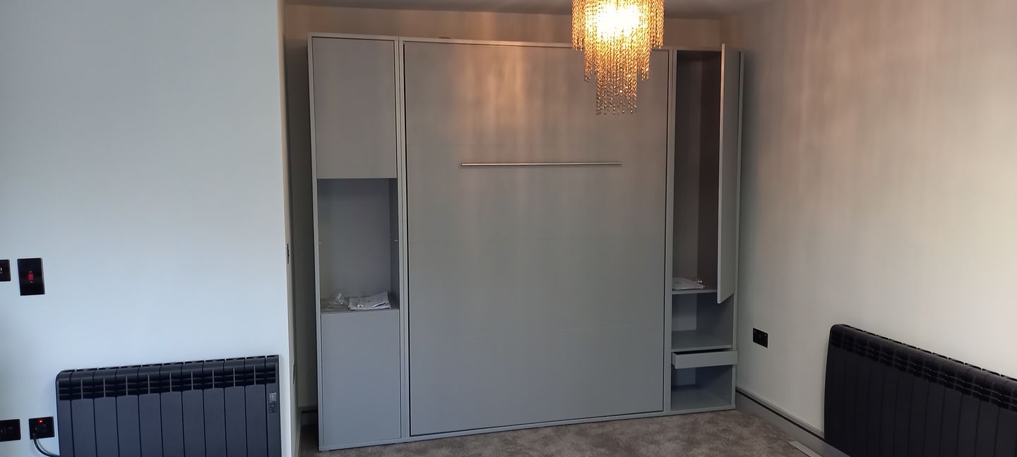 Customer photo review of CP-01 Vertical Wall Bed Concept Pro 140cm with Storage Cabinets