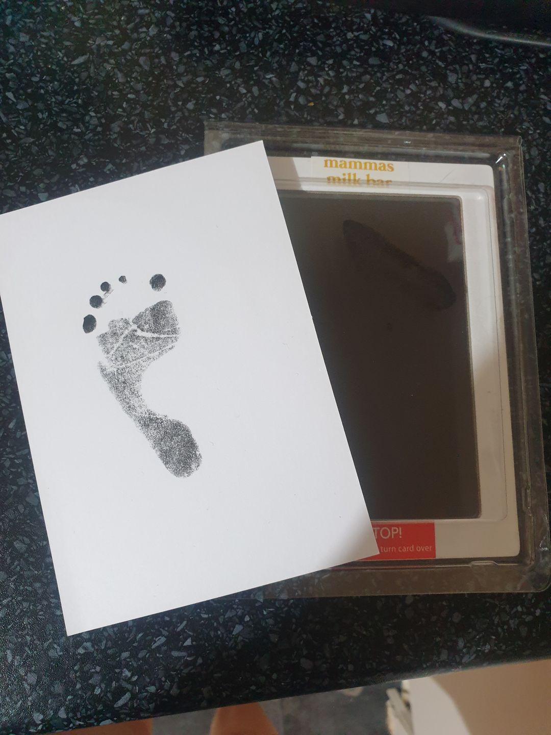 Customer photo review of Mammas Milk Bar Inkless Print Keepsake