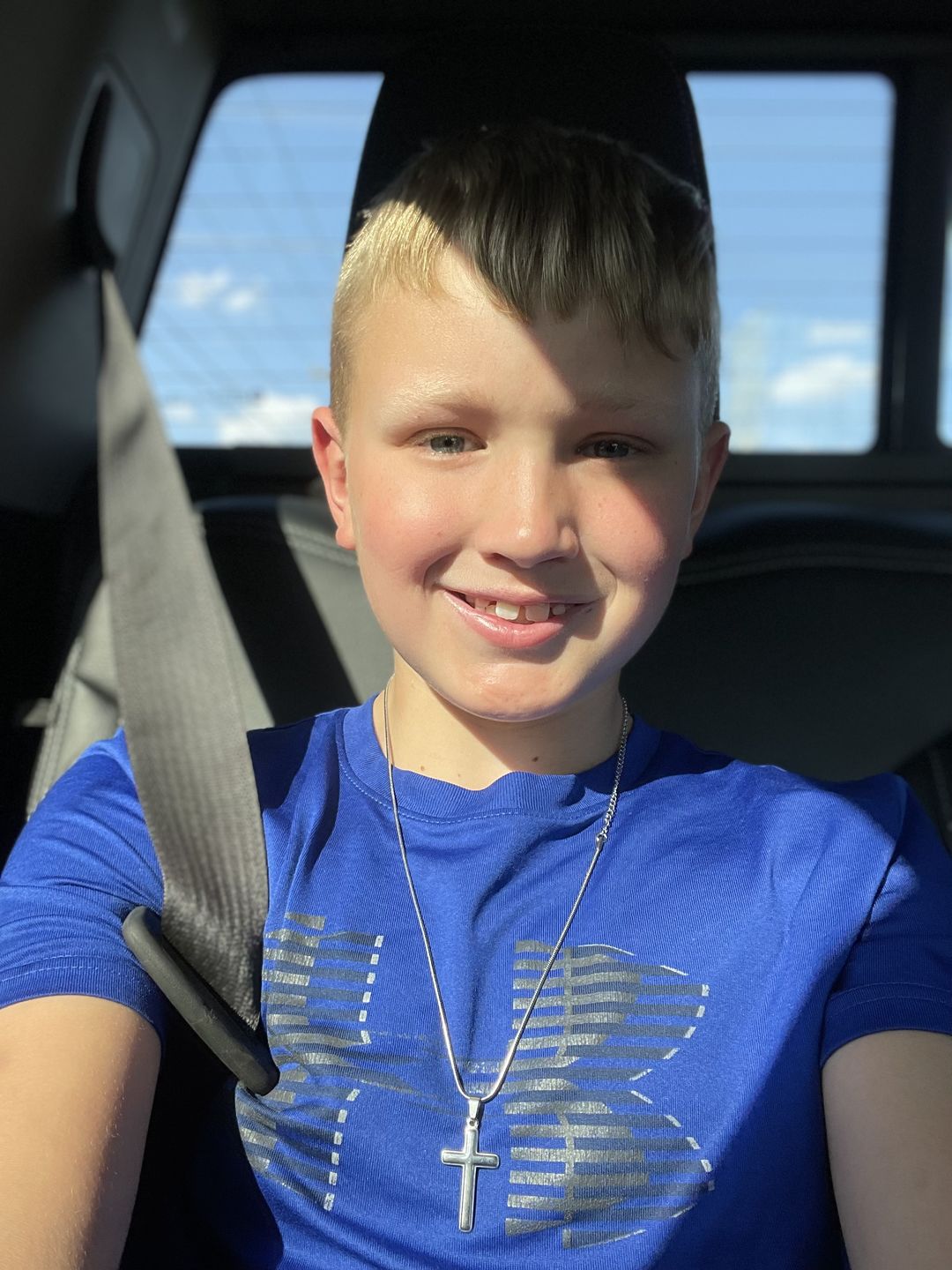 Customer photo review of [ALMOST SOLD OUT] Grandson, Believe - Cross Necklace