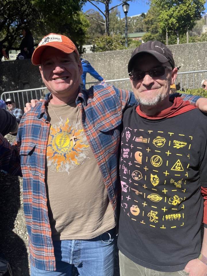 Customer photo review of Grateful Dead Steal Your Face Sun T Shirt - Brown
