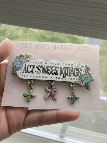 Customer photo review of (Preorder) TXT Tour Enamel Pins