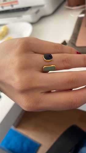 Customer photo review of Aquamarine Wrap Ring