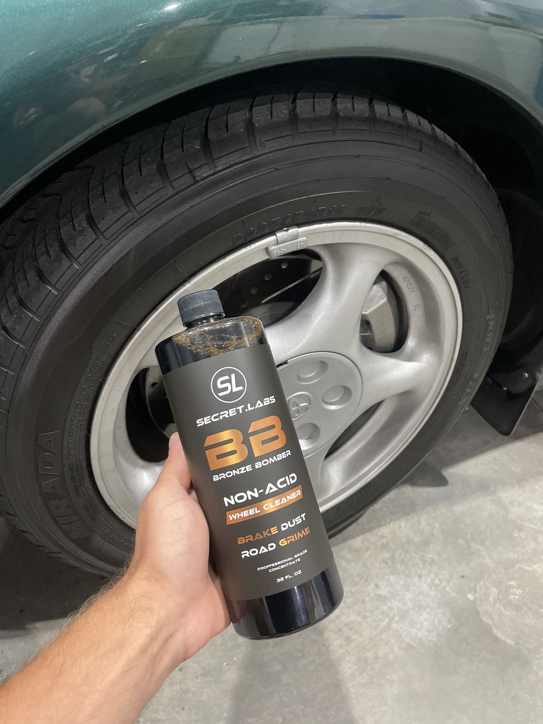 Customer photo review of Bronze Bomber Non-Acid Wheel Cleaner (32oz)