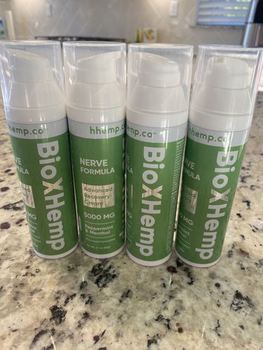 Customer photo review of BioXHemp Nerve Advanced Recovery Cream - Peppermint and Menthol (5,000mg)
