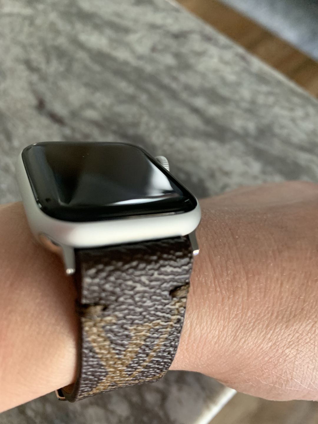 Customer photo review of Apple Watch Band Repurposed Classic LV Monogram
