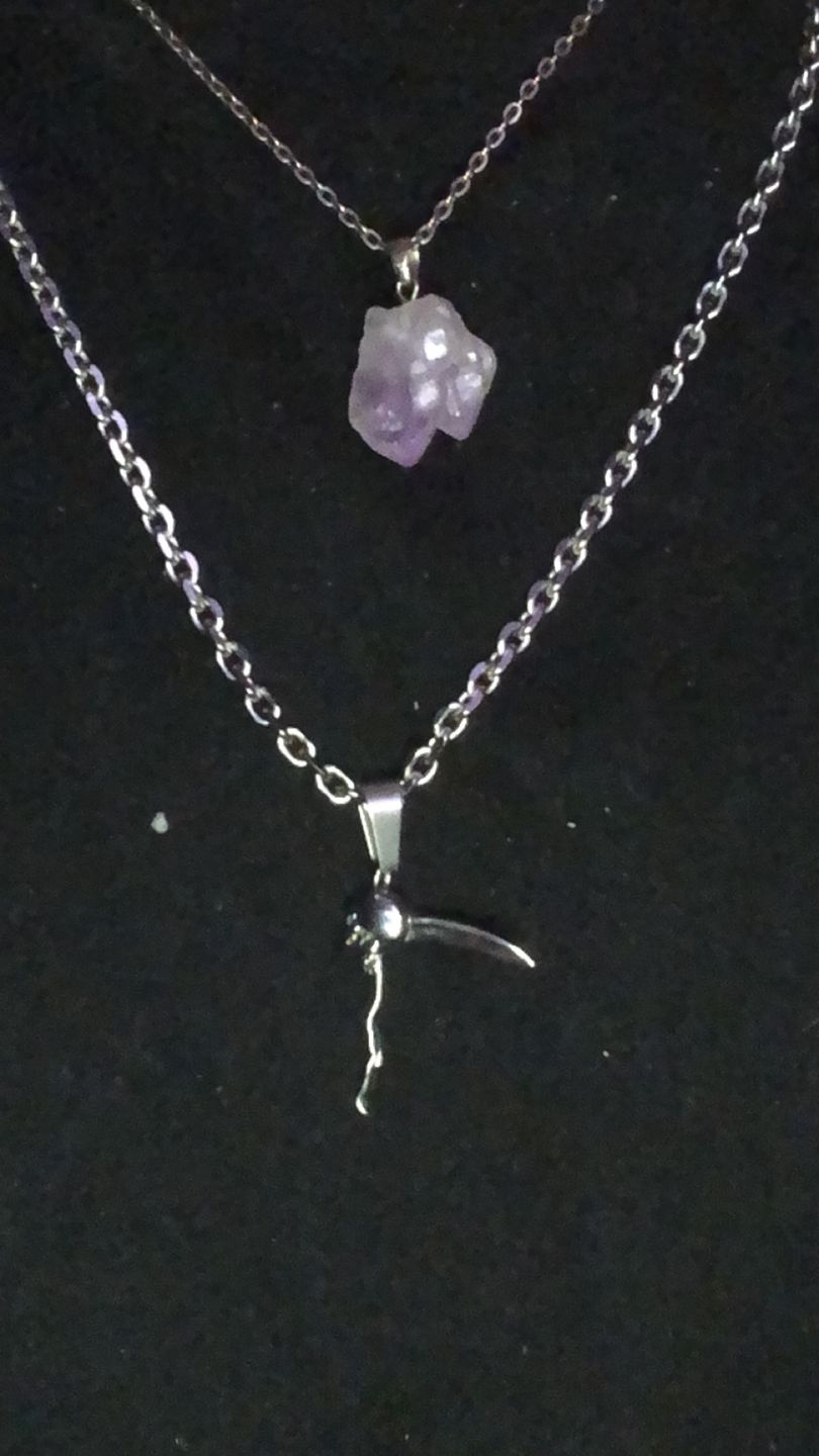 Customer photo review of SCYTHE SKULL PENDANT