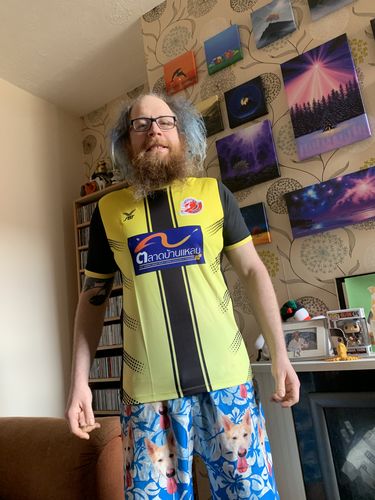 Customer photo review of Mens Mystery Football Shirt