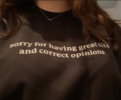 Customer photo review of Great Tits & Correct Opinions Unisex Sweatshirt