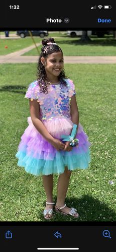 Customer photo review of Baby Girls Colorful  Sequins Princess Dress Toddler Christmas Dress Little Girl Party Dress