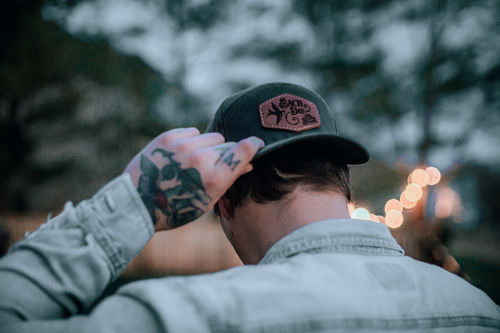 Customer photo review of Waxed Canvas Custom Leather Patch Hat (LIMITED)