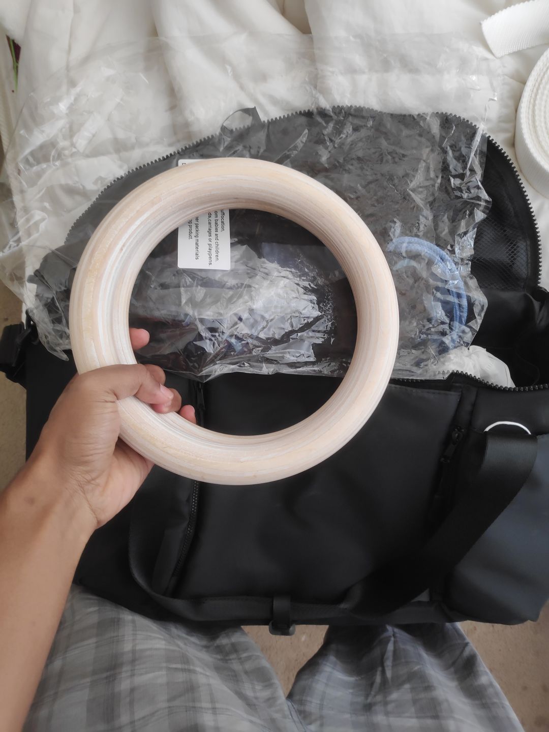 Customer photo review of Wood Gymnastic Rings