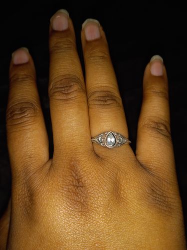 Customer photo review of Aquamarine Stars Moon Ring Sterling Silver
