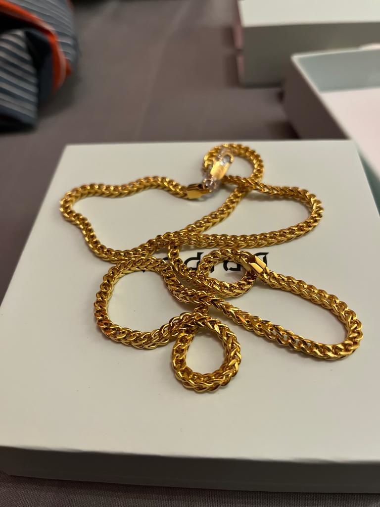 Customer photo review of CLEAN FRANCO CHAIN. - 3MM 18K GOLD