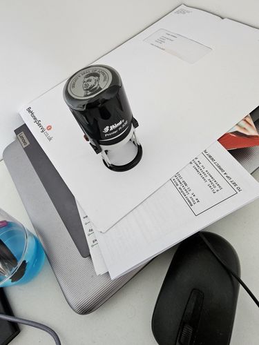 Customer photo review of Self-Inking Face Stamp