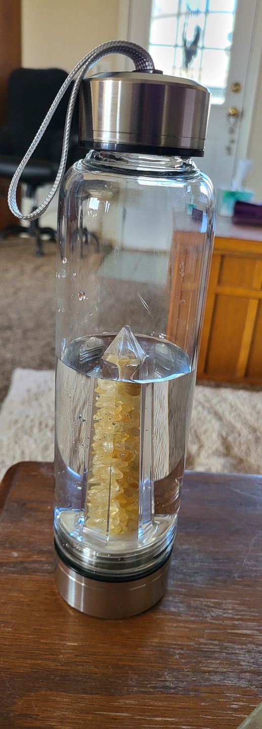 Customer photo review of Crystal Elixir Water Bottle