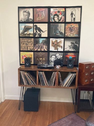 Customer photo review of 12" Vinyl Record Display Frame - LP Wall Storage
